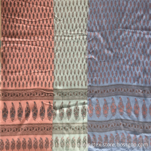 Good Quality Rayon Border Print Fabric